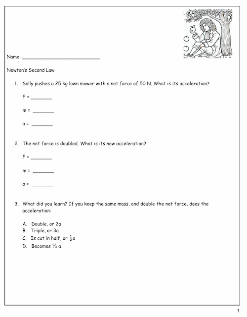 Guided Notes: Exploring Newton's 2nd Law, Proportional Relationships Relating to Force