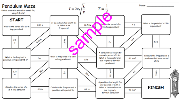 Maze: Period of a pendulum